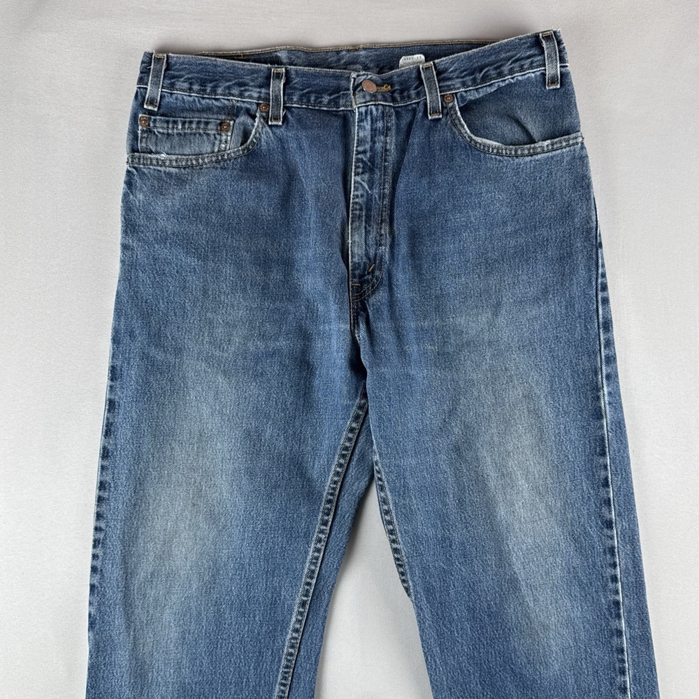 Vintage Levi's 505 Regular Fit Straight Leg Jeans USA Made 35x29
